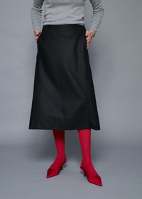 49 OCTAVIA A-LINE SKIRT W/PKT / WOOL COMPRESSED JERSEY - C15