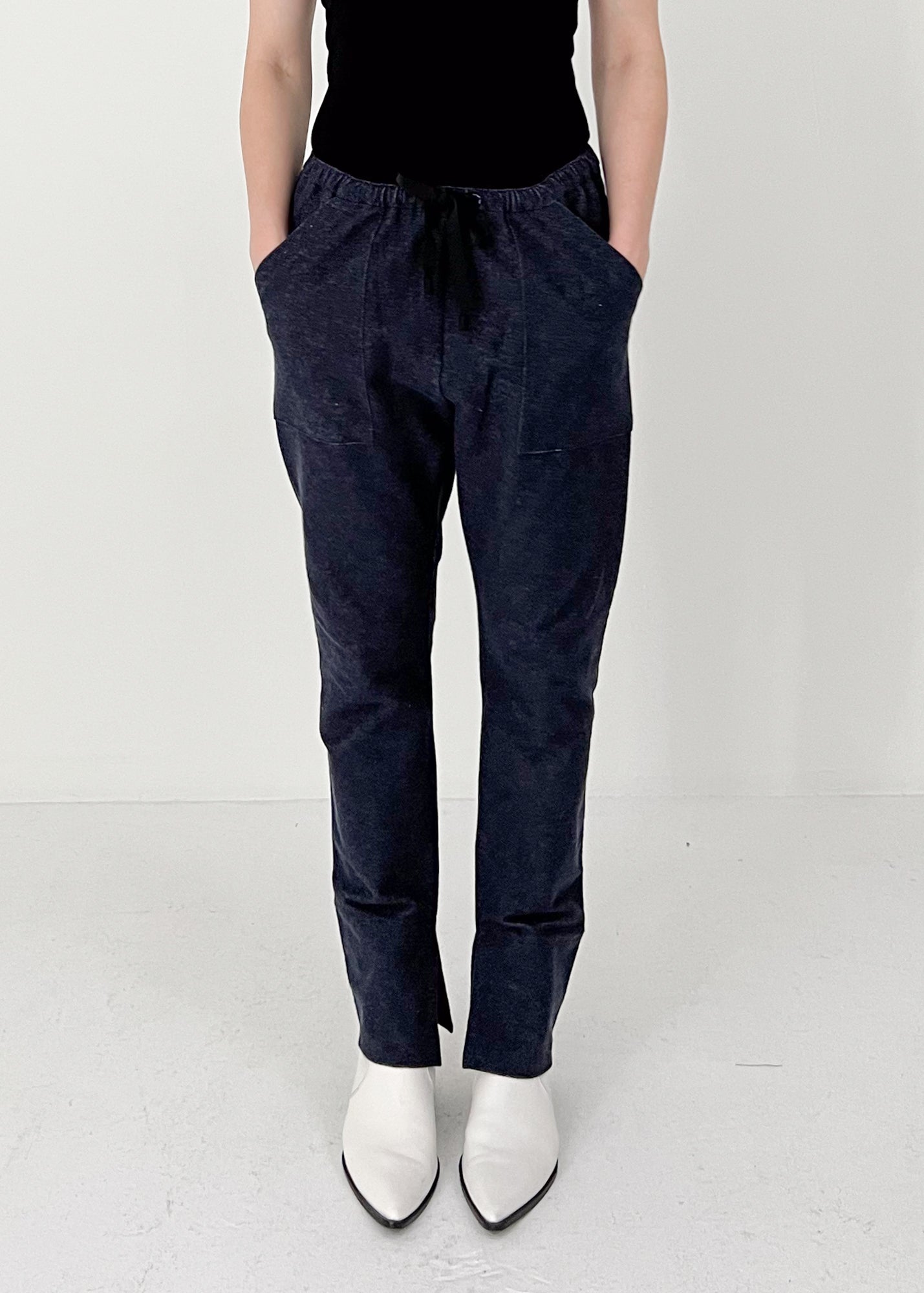 04 DIANNA TROUSERS / VINTAGE DENIM JERSEY - C10