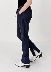 04 DIANNA TROUSERS / VINTAGE DENIM JERSEY - C10