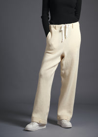 Simple straight-leg easy trousers, milk, cogthebigsmoke, one size fits all, sustainable fashion, less is more, made in Japan, quiet luxury, minimalist