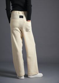 Simple straight-leg easy trousers, milk, cogthebigsmoke, one size fits all, sustainable fashion, less is more, made in Japan, quiet luxury, minimalist