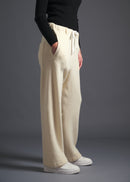 Simple straight-leg easy trousers, milk, cogthebigsmoke, one size fits all, sustainable fashion, less is more, made in Japan, quiet luxury, minimalist