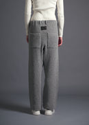 Simple straight-leg easy trousers, lt grey, cogthebigsmoke, one size fits all, sustainable fashion, less is more, made in Japan, quiet luxury, minimalist