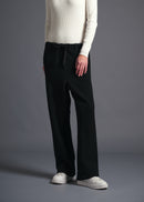 Simple straight-leg easy trousers, black, cogthebigsmoke, one size fits all, sustainable fashion, less is more, made in Japan, quiet luxury, minimalist