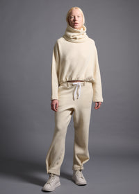 Simple tubular snood, milk, cogthebigsmoke, one size fits all, sustainable fashion, less is more, made in Japan, quiet luxury, minimalist