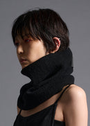 Simple tubular snood, black, cogthebigsmoke, one size fits all, sustainable fashion, less is more, made in Japan, quiet luxury, minimalist