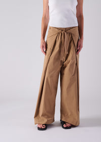 52 KARA WRAP TROUSERS / HIGH-COUNT PL STRETCH - C14