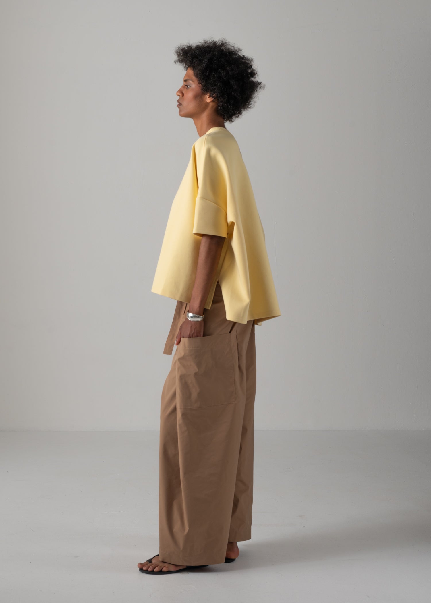 52 KARA WRAP TROUSERS / HIGH-COUNT PL STRETCH - C14