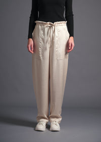 Wide leg cargo trousers, oat, cogthebigsmoke, one size fits all, sustainable fashion, less is more, made in Japan, quiet luxury, minimalist