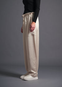 Wide leg cargo trousers, oat, cogthebigsmoke, one size fits all, sustainable fashion, less is more, made in Japan, quiet luxury, minimalist