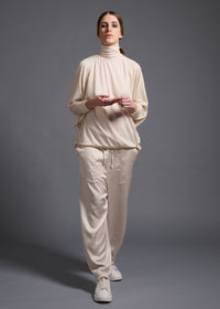 Wide leg cargo trousers, oat, cogthebigsmoke, one size fits all, sustainable fashion, less is more, made in Japan, quiet luxury, minimalist