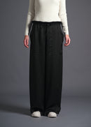 Wide leg cargo trousers, black, cogthebigsmoke, one size fits all, sustainable fashion, less is more, made in Japan, quiet luxury, minimalist