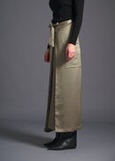 3-way wrap skirt, sage, cogthebigsmoke, one size fits all, sustainable fashion, less is more, made in Japan, quiet luxury, minimalist