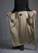 3-way wrap skirt, sage, cogthebigsmoke, one size fits all, sustainable fashion, less is more, made in Japan, quiet luxury, minimalist