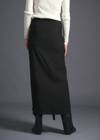 3-way wrap skirt, black, cogthebigsmoke, one size fits all, sustainable fashion, less is more, made in Japan, quiet luxury, minimalist