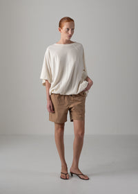 55 LILLYANA PUFFY SHORT SLEEVE TOP / HIGH GAUZE COTTON - C14