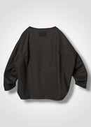 56 OPHELIA BOAT NECK TOP / FLANNEL KNIT TWILL - C15