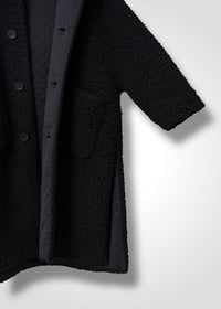 57 MARILYN COAT / WOOL AIRY LIGHT BOUCLE JERSEY - C13