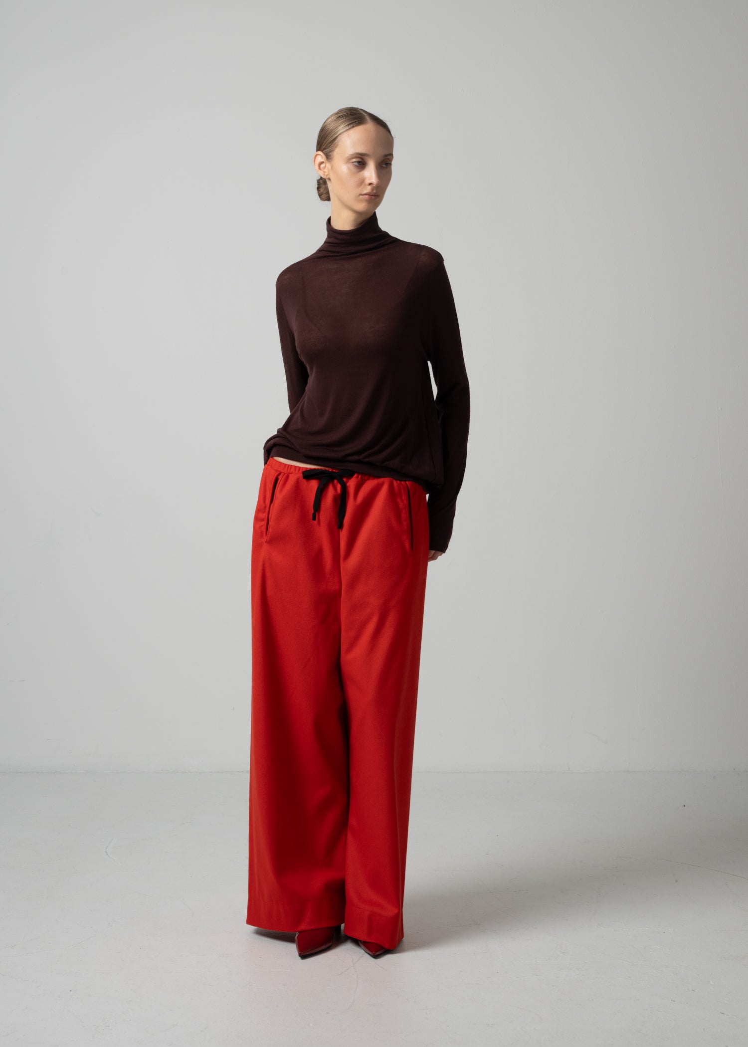 58 ALISON TROUSERS / FLANNEL KNIT TWILL - C15