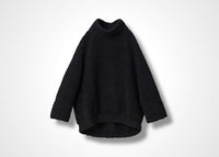 58 MEGAN HIGH NECK TOP / WOOL AIRY LIGHT BOUCLE JERSEY - C13