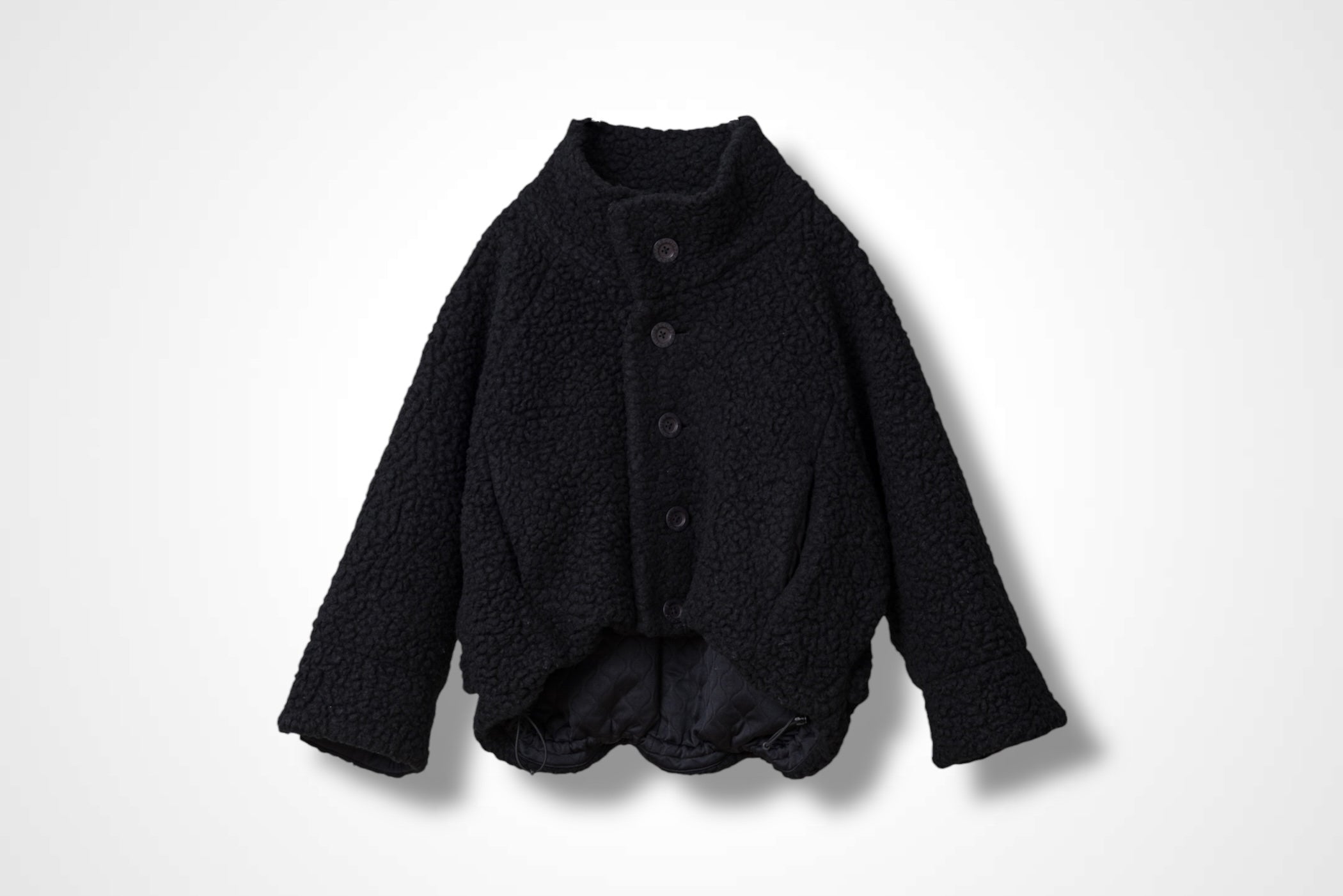 59 MILAN STAND COLLAR BLOUSON / WOOL AIRY LIGHT BOUCLE JERSEY - C13