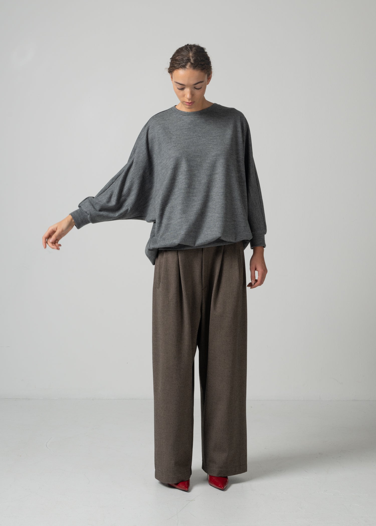 59 ONIX CREW NECK TOP / MILLED WASHABLE JERSEY - C15