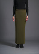 pencil skirt, olive, cogthebigsmoke, one size fits all, sustainable fashion, less is more, made in Japan, quiet luxury, minimalist
