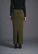 pencil skirt, olive, cogthebigsmoke, one size fits all, sustainable fashion, less is more, made in Japan, quiet luxury, minimalist