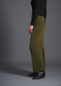 pencil skirt, olive, cogthebigsmoke, one size fits all, sustainable fashion, less is more, made in Japan, quiet luxury, minimalist