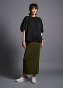 05 MONROE PENCIL SKIRT / TENCEL CASHMERE PLAIN JERSEY - C13