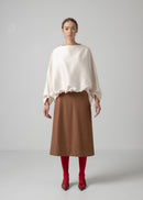 05 OPHELIA BOAT NECK TOP / DUCHESS SATIN STRETCH - C15