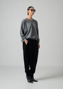 61 ORI V NECK TOP / MILLED WASHABLE JERSEY - C15