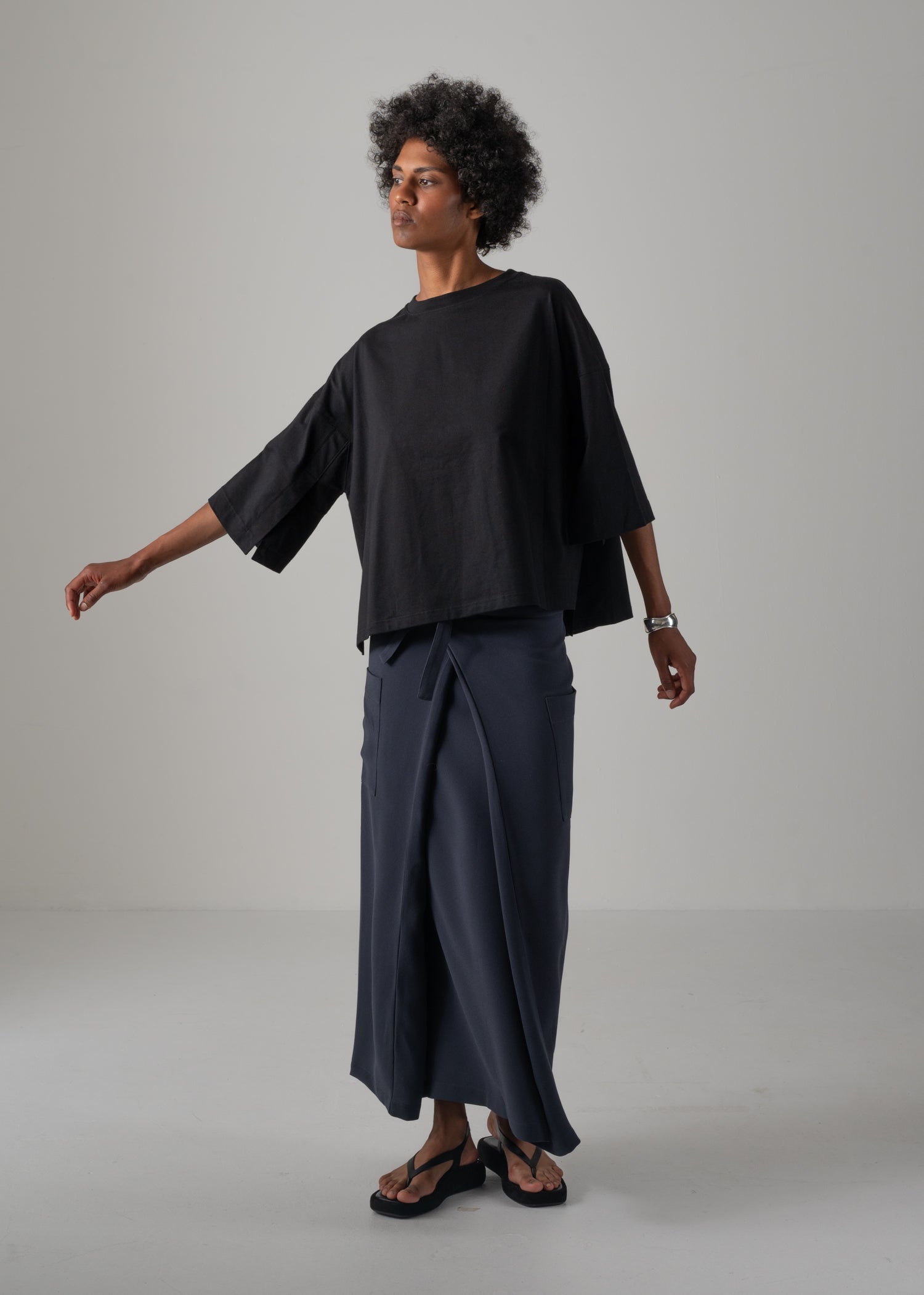 64 MINA DOUBLE WRAP SKIRT / GEORGETTE - C14