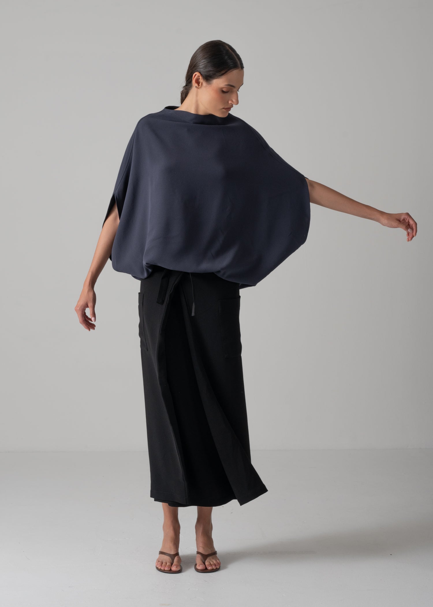 64 MINA DOUBLE WRAP SKIRT / GEORGETTE - C14