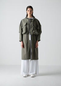 06 JUDY 2-WAY COAT / COMPACT SATIN TRICOT - C10