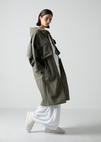 06 JUDY 2-WAY COAT / COMPACT SATIN TRICOT - C10