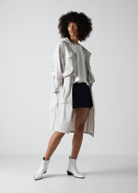 06 JUDY 2-WAY COAT / COMPACT SATIN TRICOT - C10