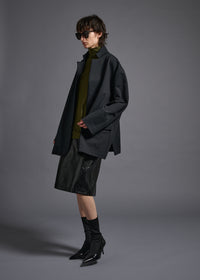 Oversized single-breasted jacket, black, cogthebigsmoke, one size fits all, sustainable fashion, less is more, made in Japan, quiet luxury, minimalist