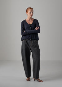 07 NADINE RAGLAN CARDIGAN / SUPER LIGHT COTTON JERSEY - C14