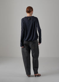 07 NADINE RAGLAN CARDIGAN / SUPER LIGHT COTTON JERSEY - C14