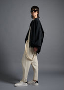 Oversized lined long-sleeved blouson, black, cogthebigsmoke, one size fits all, sustainable fashion, less is more, made in Japan, quiet luxury, minimalist