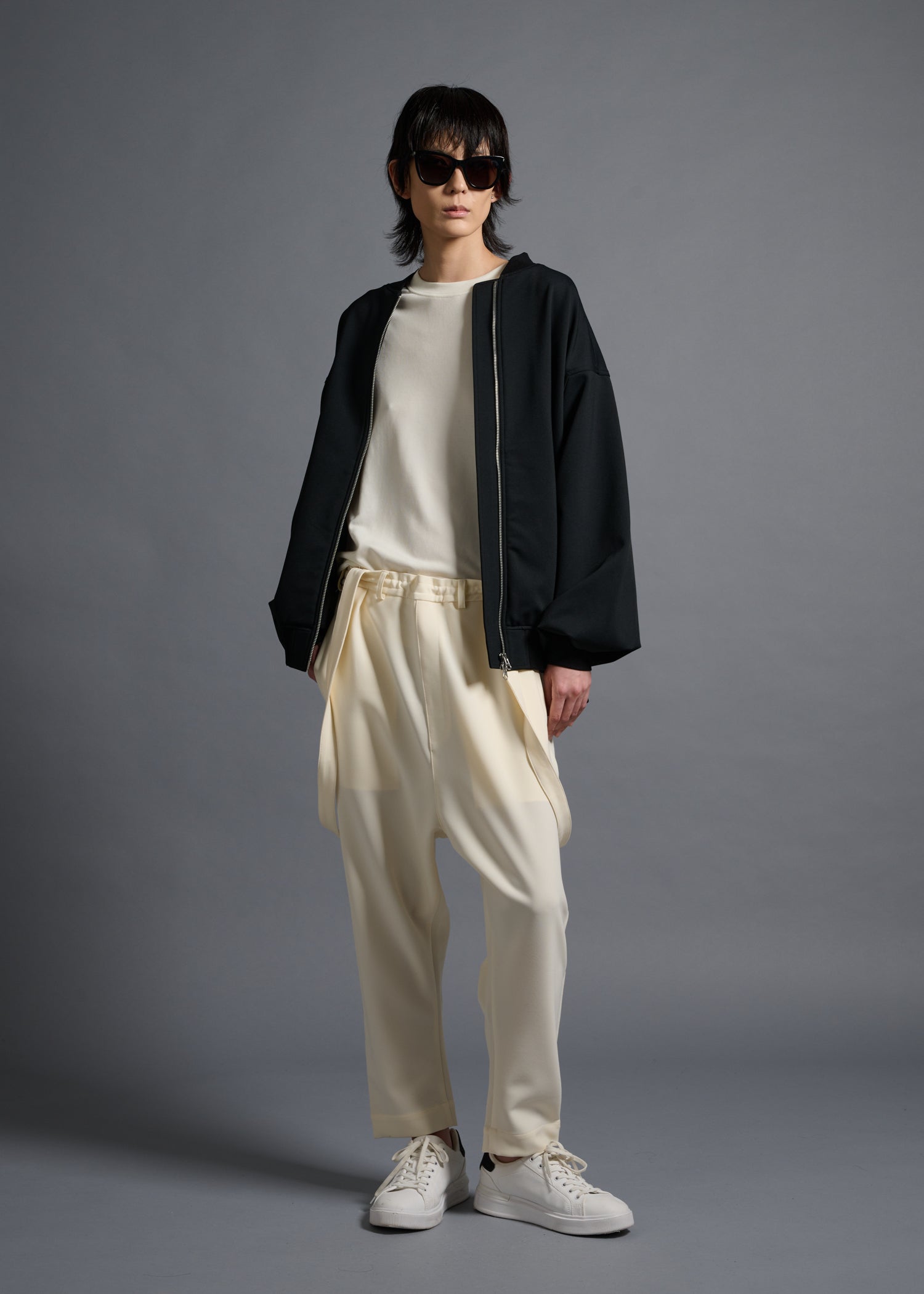 08 LESLIE OVERSIZED BLOUSON / DOUBLE FACE SUITING - C13