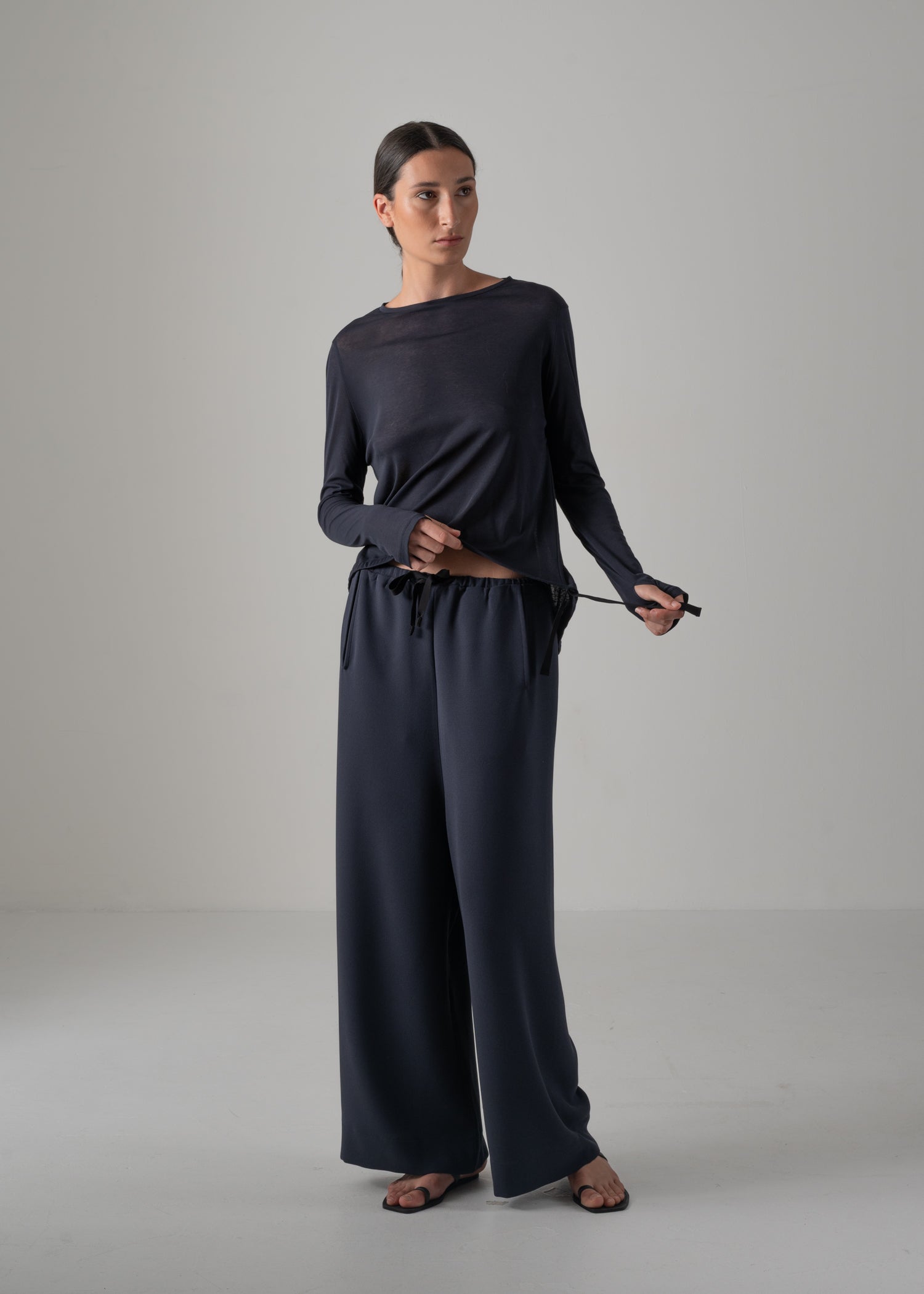 08 NIKA LONG SLEEVE TOP / SUPER LIGHT COTTON JERSEY - C14