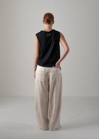 09 NELLY SLEEVELESS TOP / SUPER LIGHT COTTON JERSEY - C14