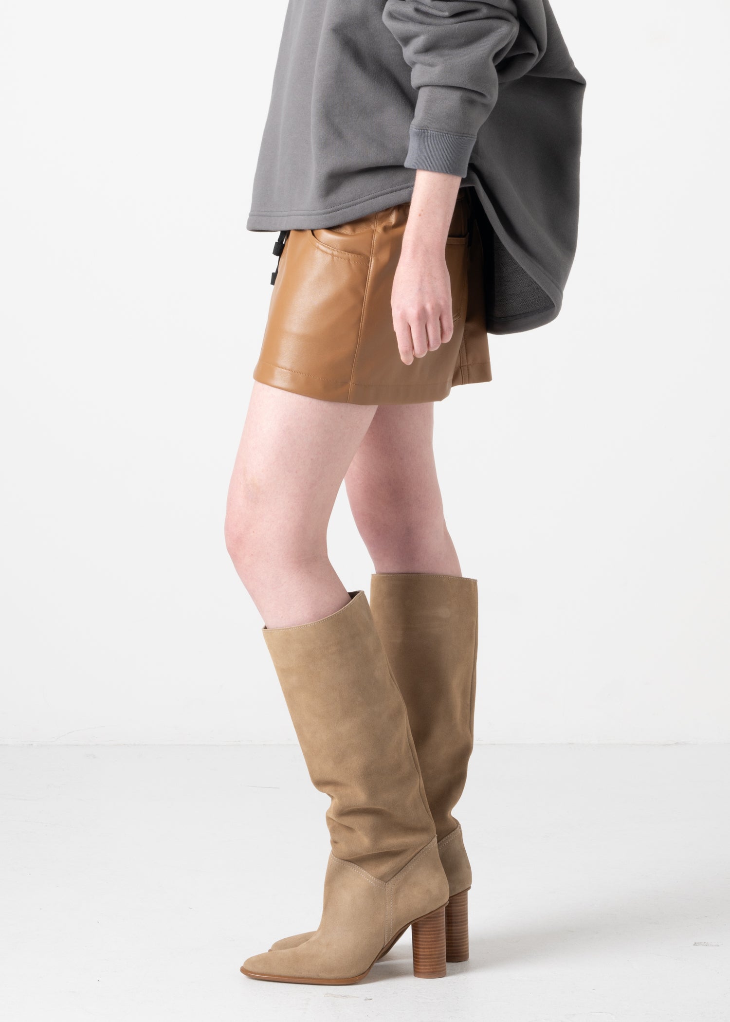 64 KATIE MINI SKIRT / VEGAN LEATHER - C11