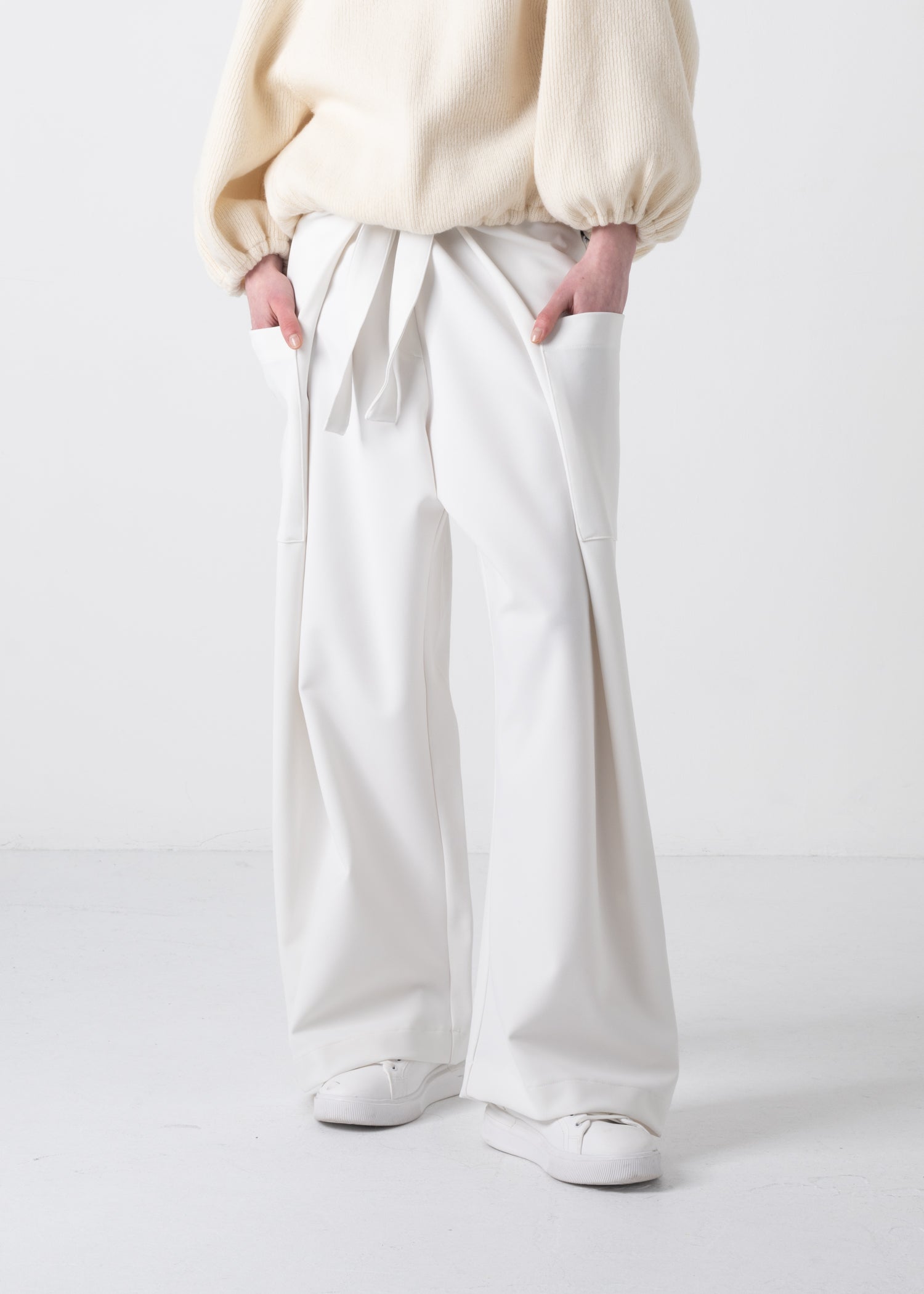 06 KARA WRAP TROUSERS / HIGH DENSITY 2WAY STRETCH - C11