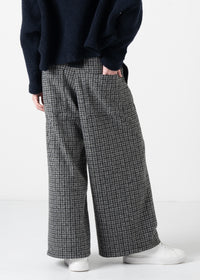 44 GENEVA WIDELEG TROUSERS / JACQUARD PLAID JERSEY - C11