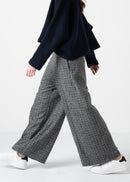 44 GENEVA WIDELEG TROUSERS / JACQUARD PLAID JERSEY - C11