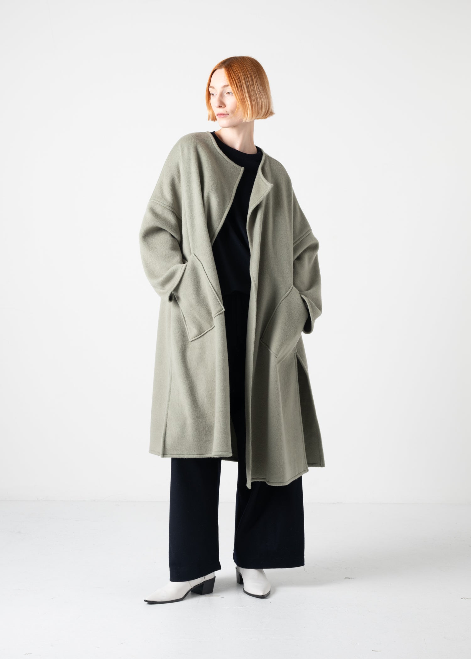 36 KENSINGTON COLLARLESS COAT / BULKY DOUBLE KNIT - C11