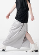 34 KHLOE LONG CARGO SKIRT / SILKY SATIN JERSEY - C11